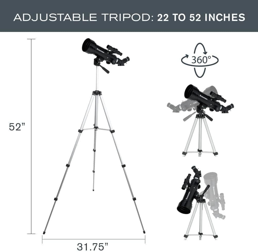 Celestron Travel Scope 70 Portable Refractor Telescope – 70mm Aperture 3