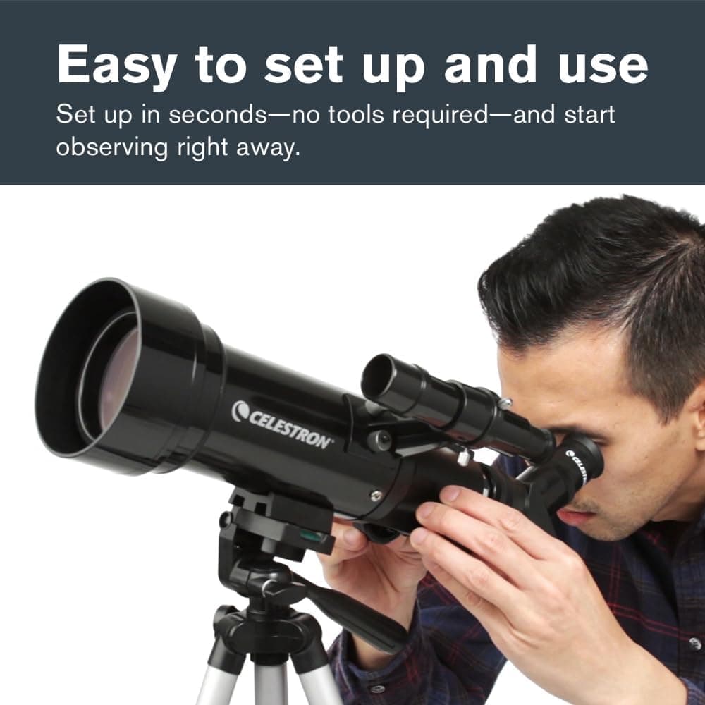 Celestron Travel Scope 70 Portable Refractor Telescope – 70mm Aperture 2