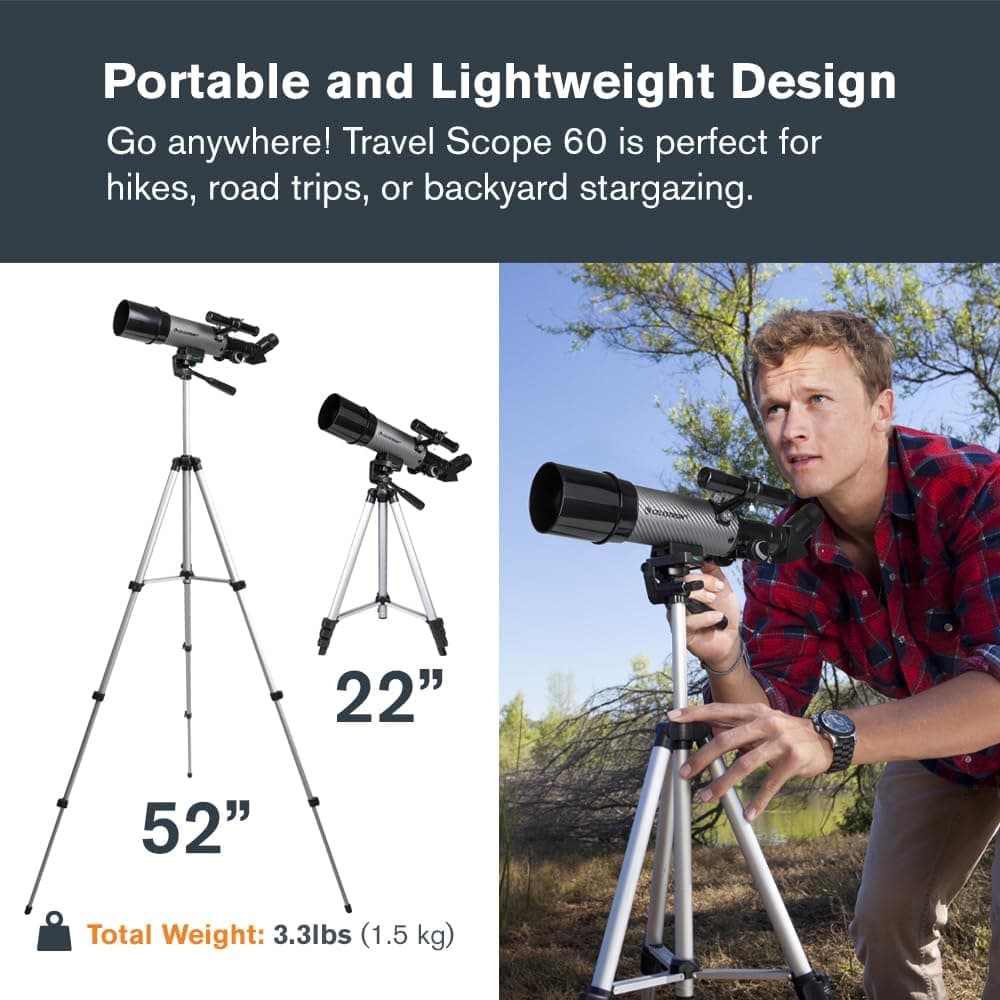 Celestron Travel Scope 70 Portable Refractor Telescope – 70mm Aperture 6
