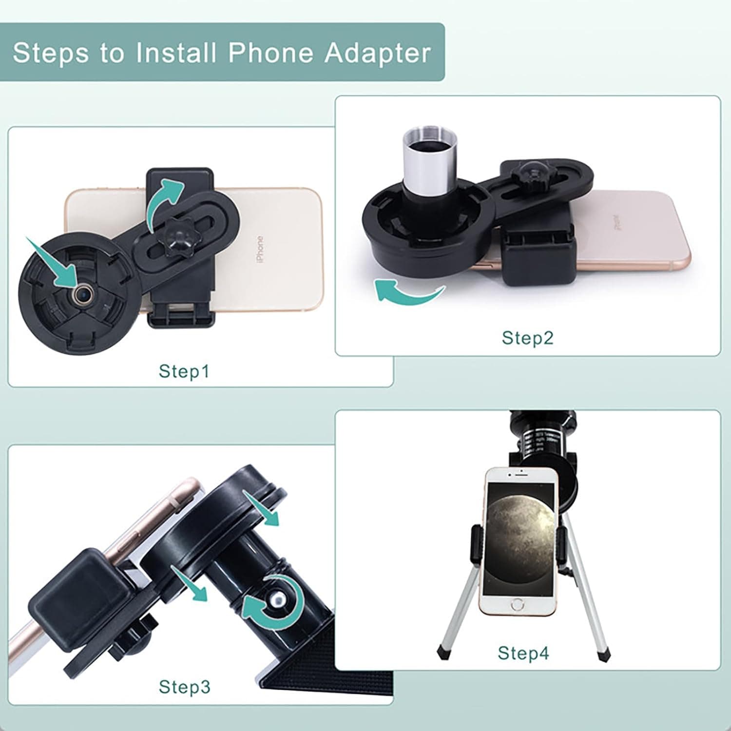 Telescope for Adults & Kids, 70mm Aperture Refractor (15X-150X) Portable Travel 4