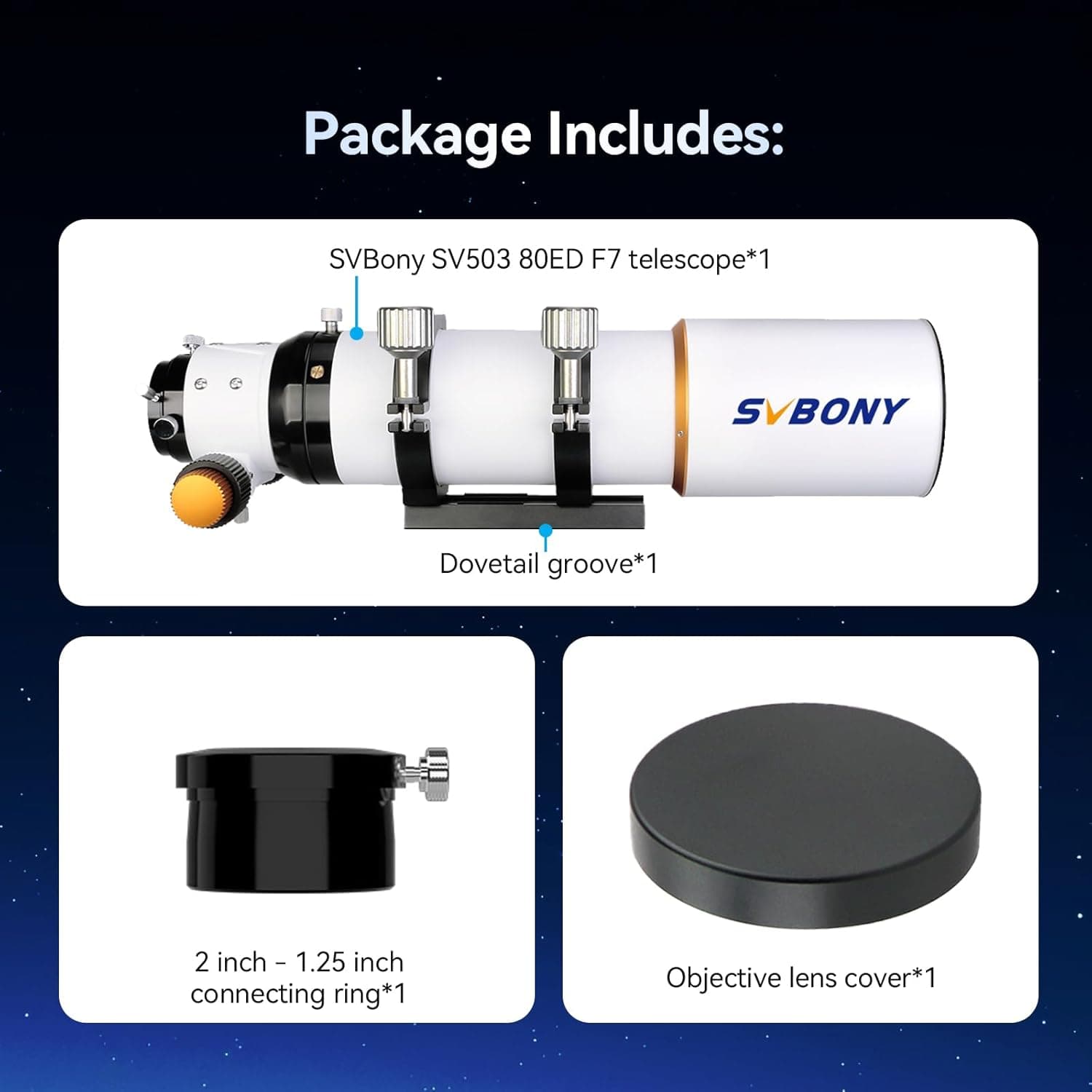 SVBONY SV503 80mm ED Refractor 9