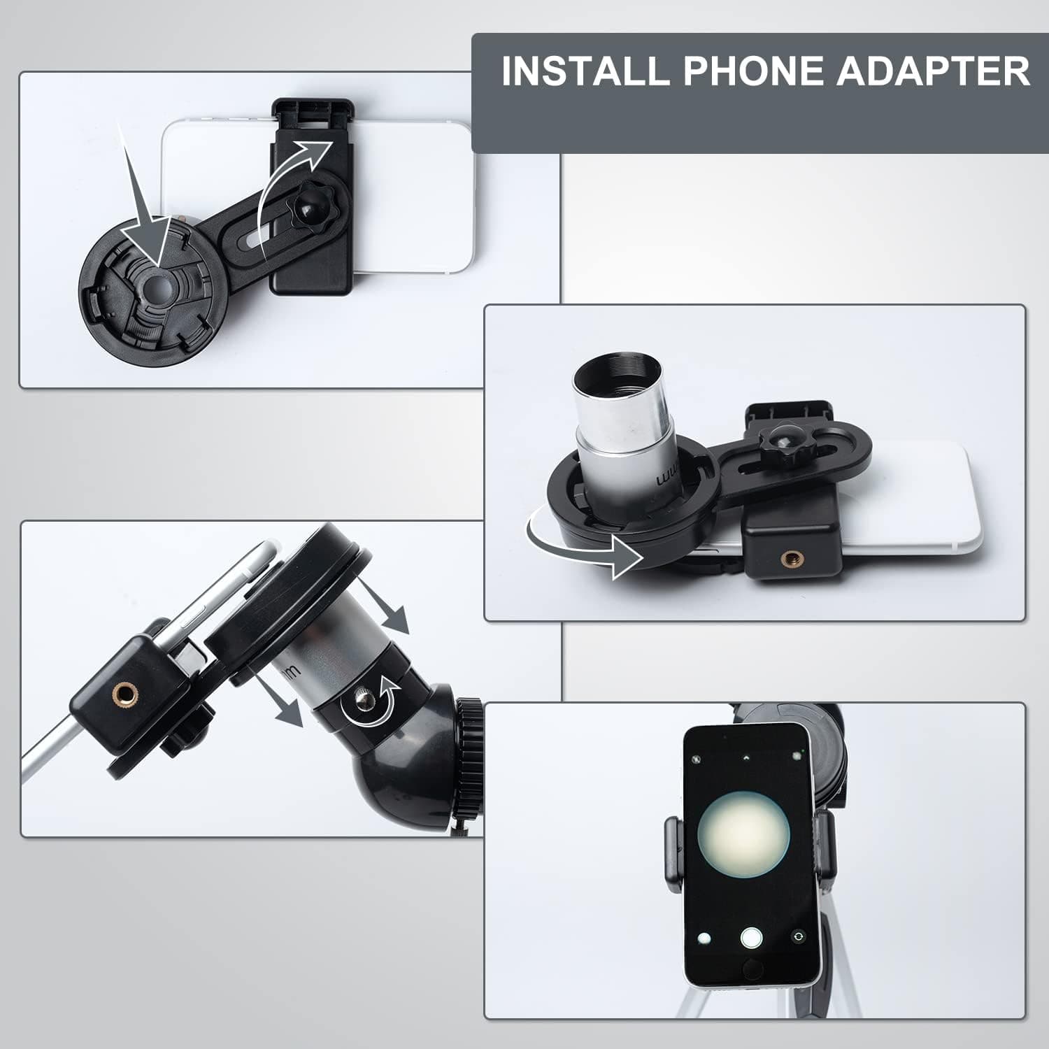 Telescope 70mm Aperture 500mm - for Kids & Adults Astronomical refracting Portab 6