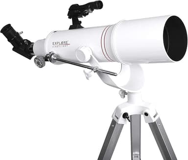 Explore Scientific FirstLight AR90mm White Tube Refractor Telescope with Alt/AZ