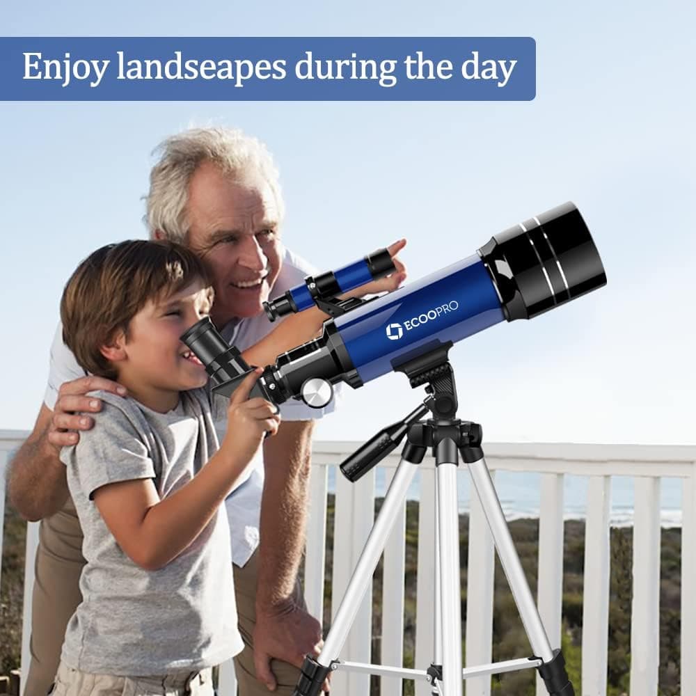 Telescope for Kids & Adults, 70mm Aperture 360mm Refractor (15X-150X) Telescope 6