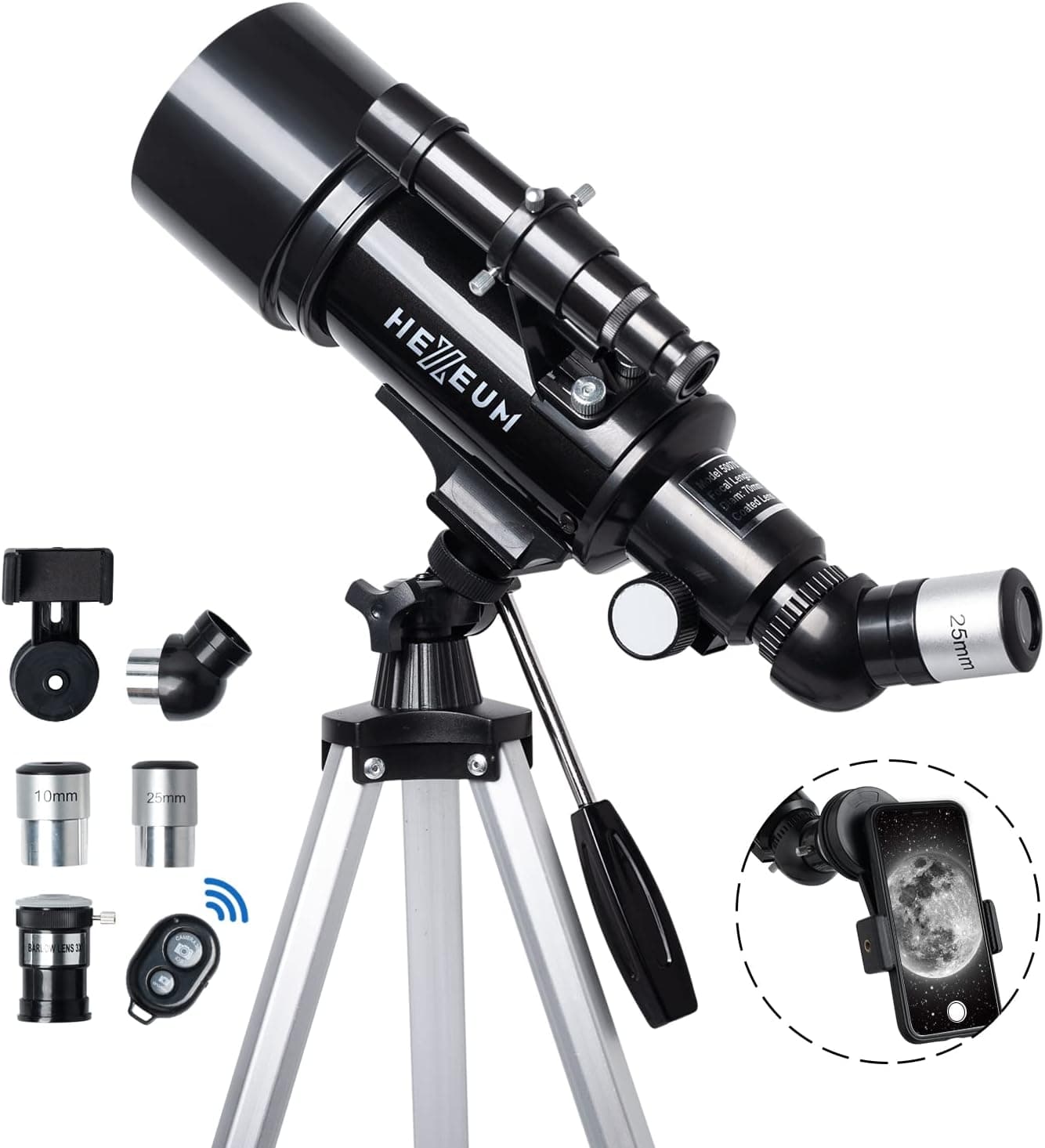 Telescope 70mm Aperture 500mm - for Kids & Adults Astronomical refracting Portab 1