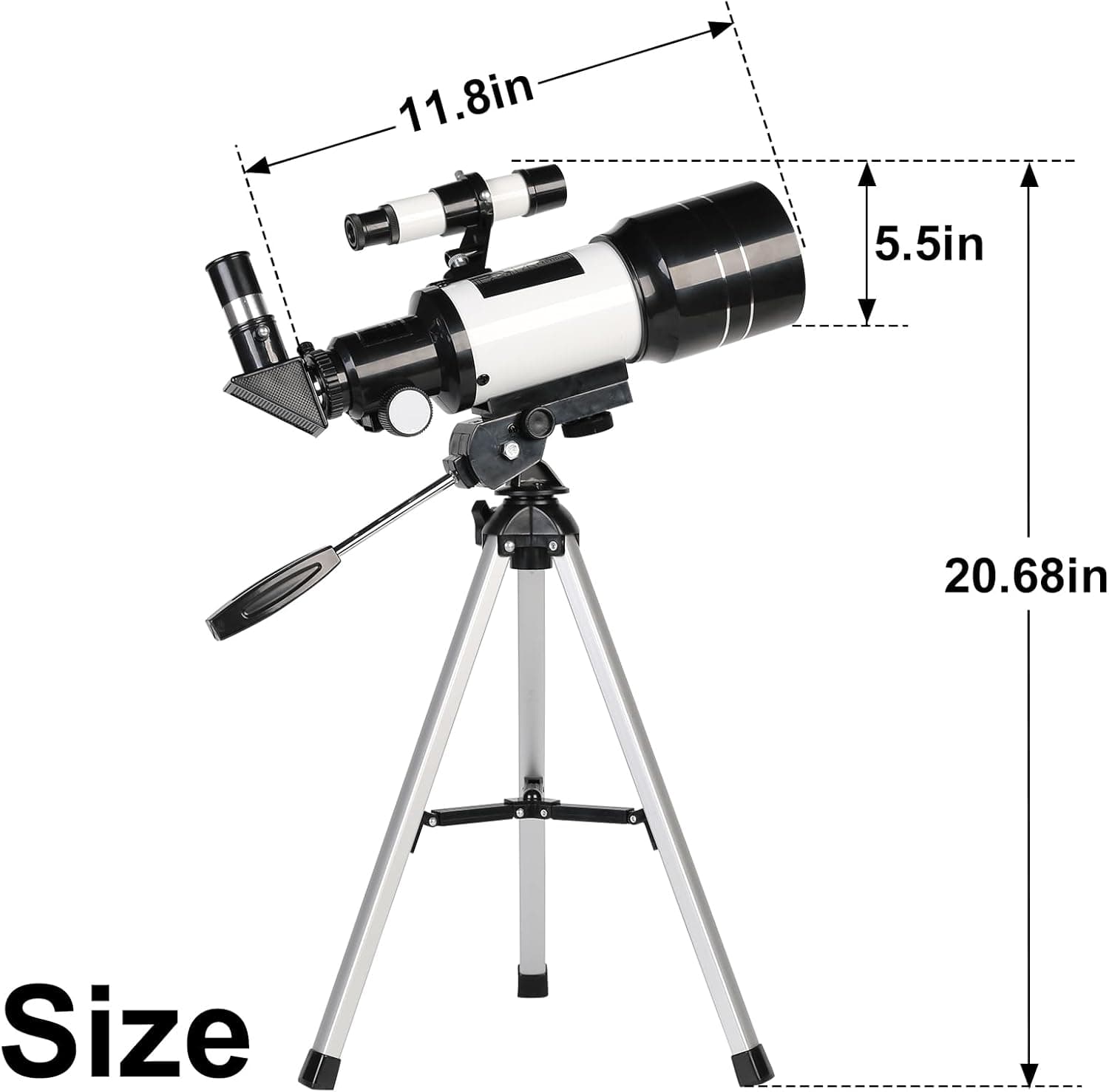 Telescope for Adults & Kids, 70mm Aperture Refractor (15X-150X) Portable Travel 5
