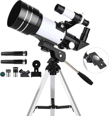 Telescope for Adults & Kids, 70mm Aperture 300mm Refractor Telescope