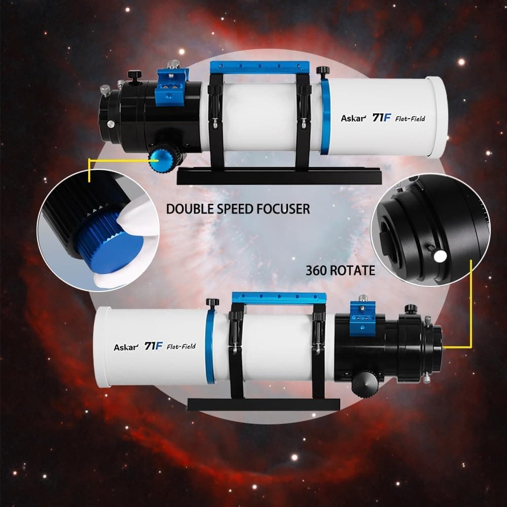 Askar 71F Flat-Field Telescope, 71mm Aperture F6.9 ED Glass Refractor OTA 6