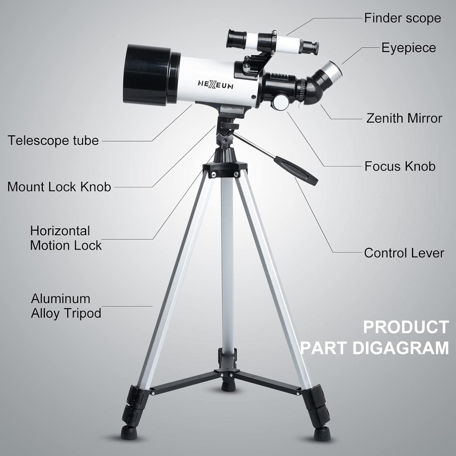 Telescope 70mm Aperture 500mm - for Kids & Adults Astronomical refracting Portab 4