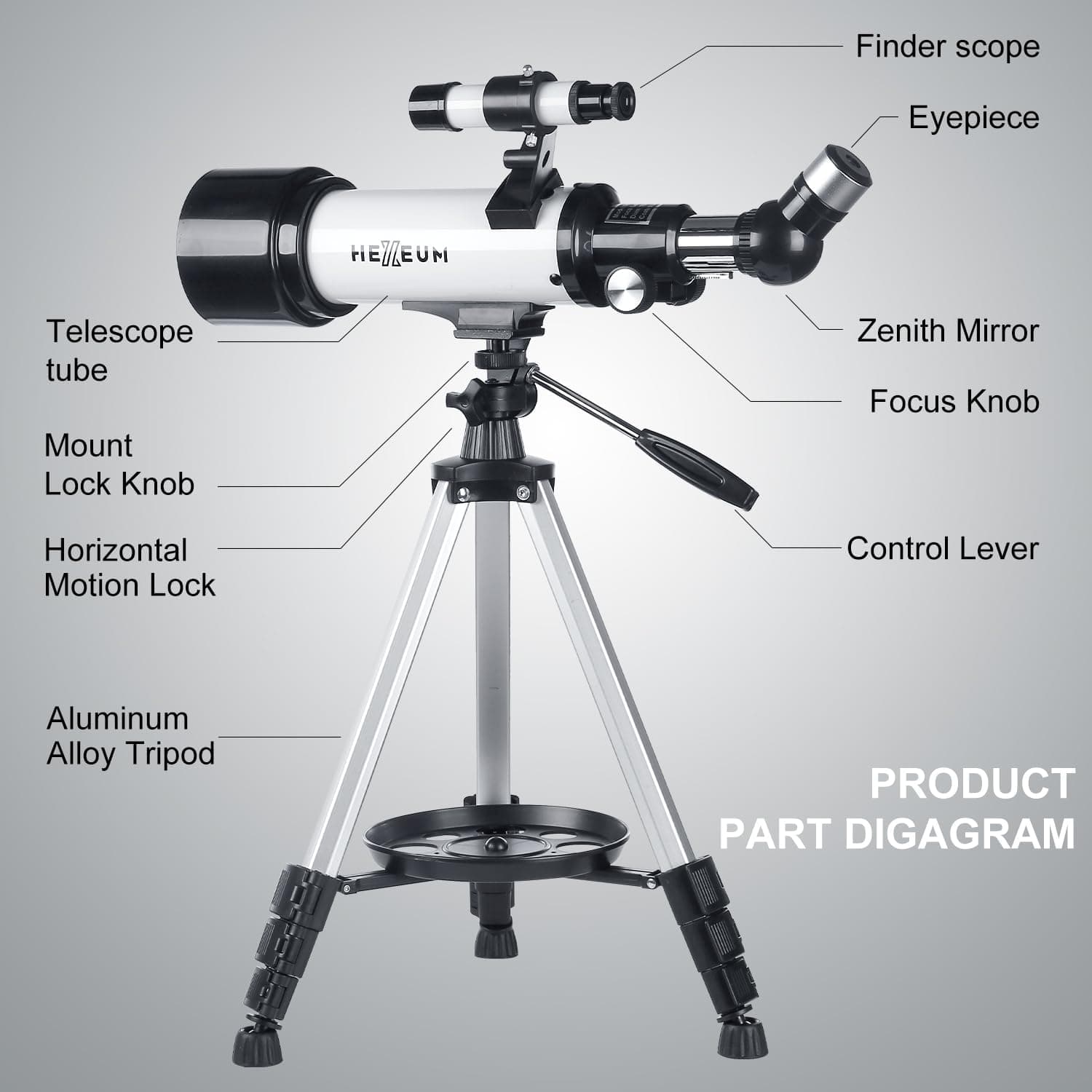 Telescope 70mm Aperture 500mm - for Kids & Adults Astronomical refracting Portab 4