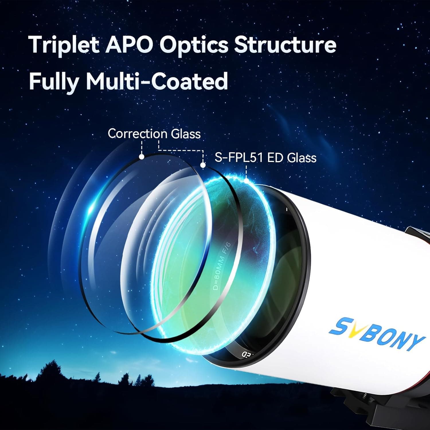 SVBONY SV550 80mm APO Triplet 3