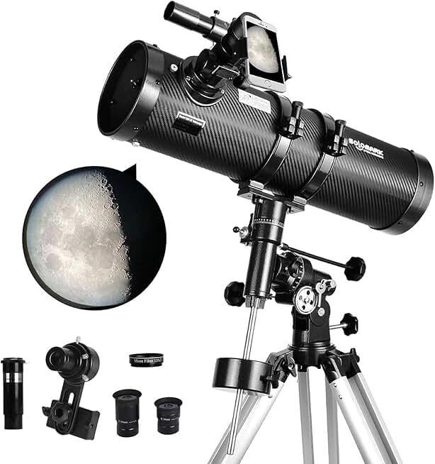 Telescope 130EQ Newtonian Reflector Telescopes for Adults