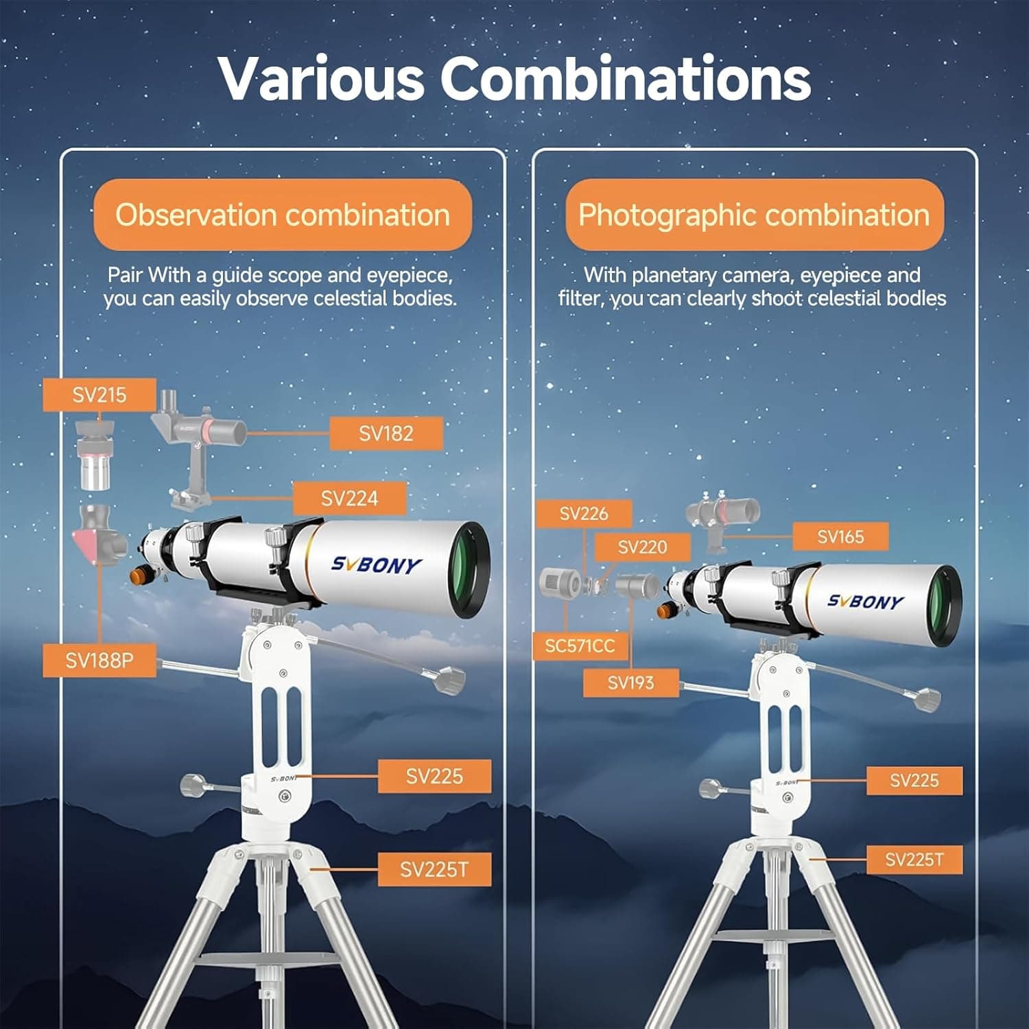 SVBONY SV503 102mm ED Refractor 8