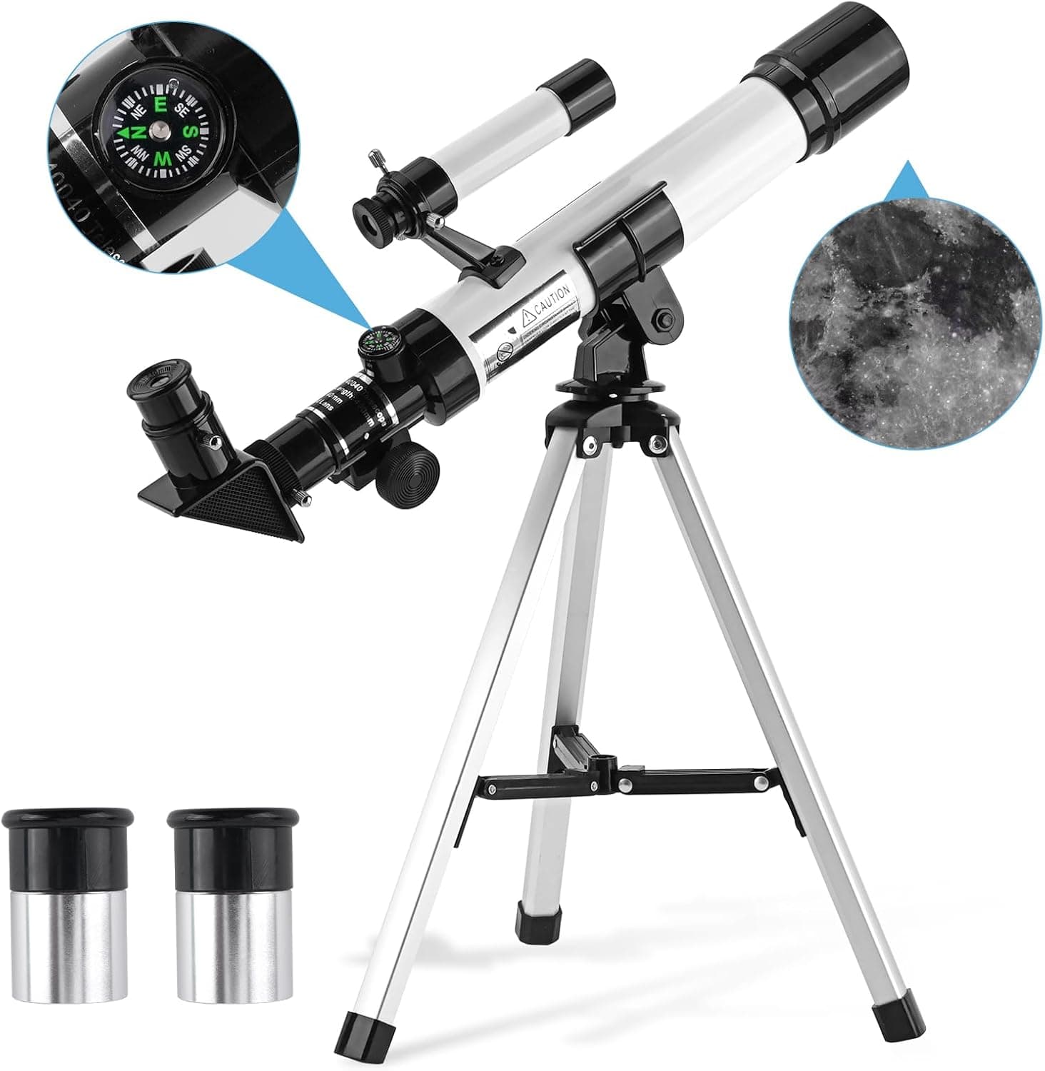 Telescope for Kids & Beginners 40mm Aperture 400mm AZ Mount Astronomical Refract 1