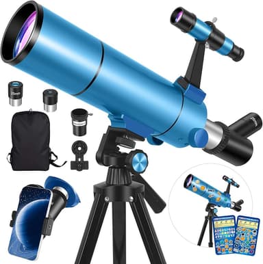 Telescope for Adults & Kids, 80mm Aperture 500mm (20X-150X) Professional Refract