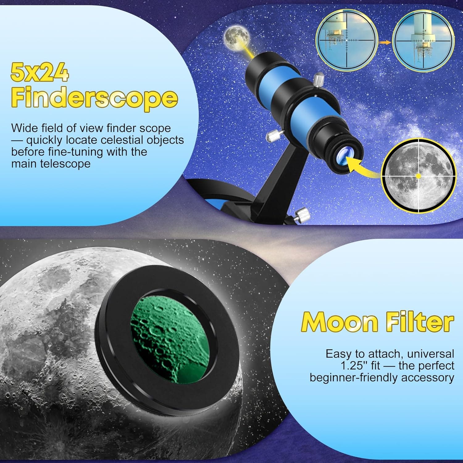 Telescope150EQ for Adults High Powered 6