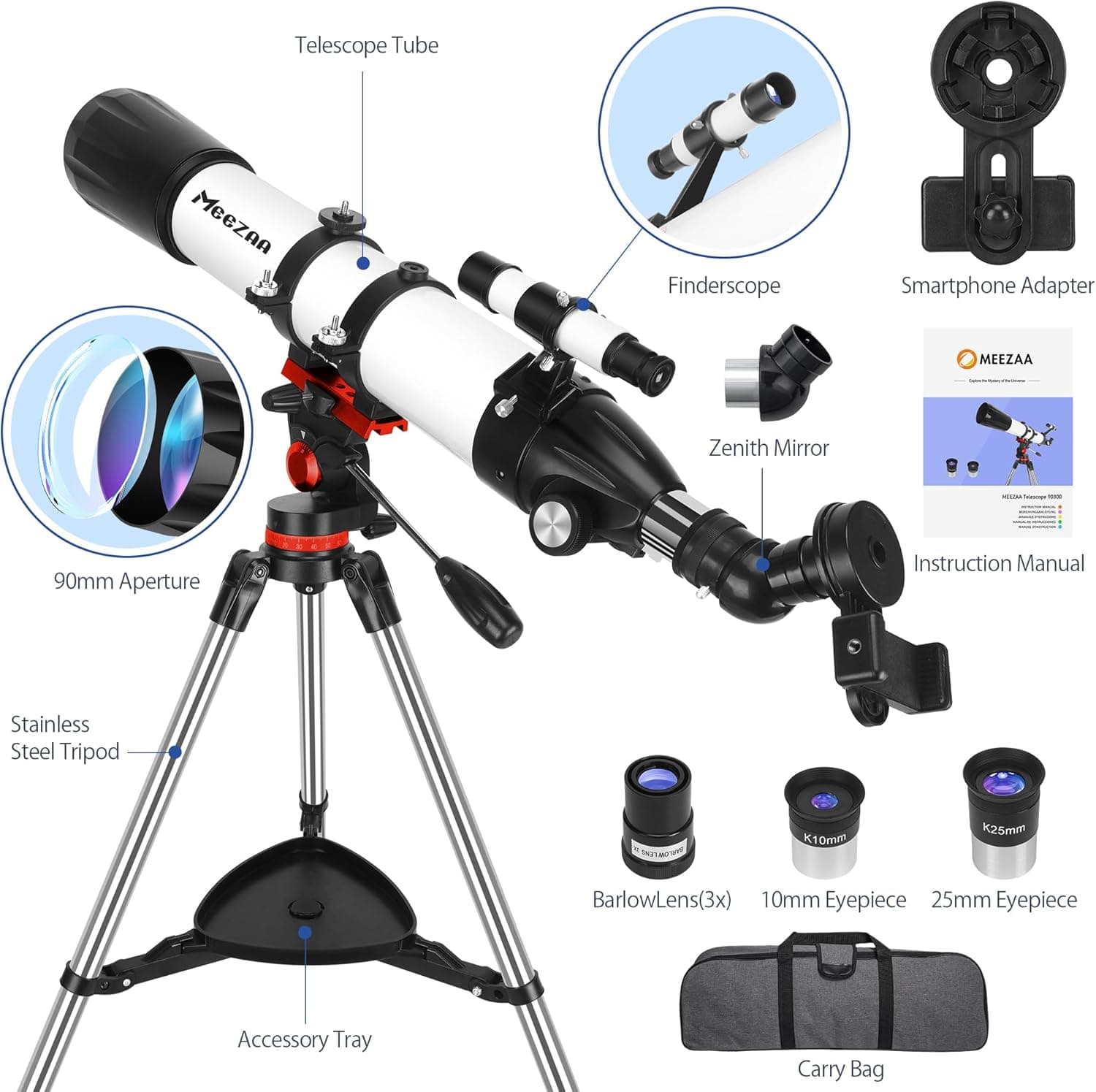 Telescope, Telescope for Adults High Powered Professional 6