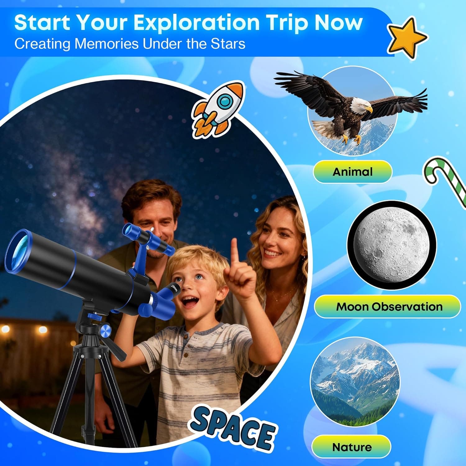 Hawkko Telescope for Adults & Kids Beginners 7